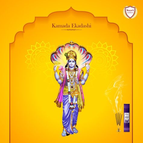 Kamada Ekadasi is a Hindu holy day, which falls on the 11th lunar day (ekadashi) of the fortnight of the waxing moon in the Hindu month of Chaitra Shukla Paksha Ekadashi (March–April). It is the first ekadashi after the Hindu New Year and as its name Kamada suggests, is believed to grant all desires Lord Krishna is worshipped on Kamada ekadashi Significance One can attain Moksha on this day by fasting www.koyasincense.com #koyas #kamadaekadashi #lordkrishna Kamada Ekadashi, Hindu New Year, Akshaya Tritiya, Waxing Moon, Vishnu Wallpapers, Ganesh Wallpaper, Birthday Banner Design, Shiva Photos, Lord Vishnu Wallpapers