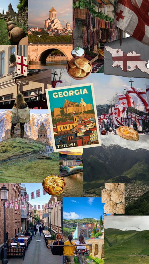 #collage #aesthetic #country #Georgia #GeorgianFood #culture #viralpost #travel #dumplings Vision Board Themes, Aesthetic Country, Georgian Food, Georgia Country, Travel Collage, Georgia Travel, Turkey Travel, Aesthetic Collage, Viral Post