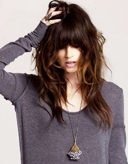 Medium Length Hair With Bangs, Bangs With Medium Hair, Long Hair With Bangs, Black Hairstyles, Long Wavy Hair, Medium Hair Cuts, Grunge Hair, Great Hair, Layered Hair