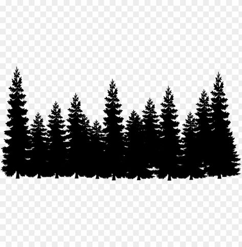 Pine Trees Silhouette, Tree Silhouette Tattoo, Trees Silhouette, Background Png Images, Pine Tree Silhouette, Forest Silhouette, Family Cabin, Silhouette Tattoos, Tree Clipart