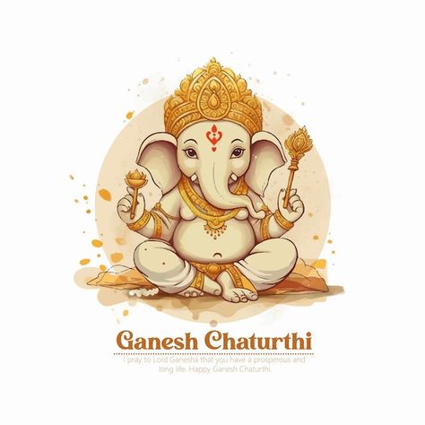 Ganpati Invitation Card, Ganesha Art Illustration, Happy Ganesh Chaturthi Wishes, Canvas Art Painting Abstract, God Of Wisdom, Dancing Ganesha, Baby Ganesha, Ganesh Chaturthi Images, Hindu Festival