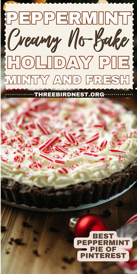 Minty Fresh Holiday Pie: Oreo Crust Meets Peppermint Cream - This Little Nest Peppermint Pie recipe for the holidays that you'll love. This no bake peppermint pie recipe is quick and easy and aesthetically pleasing for the holidays.  Peppermint pie, Peppermint no bake desserts, Peppermint holiday desserts, the best peppermint pie, peppermint dessert ideas, Christmas pie, Christmas peppermint desserts, Christmas dessert ideas. Peppermint Pie No Bake Easy, Peppermint No Bake Dessert, Chocolate Peppermint Pie No Bake, Peppermint Icebox Pie, Peppermint Bark Pie, Peppermint Pie Recipe Holidays, Peppermint Pudding Pie, No Bake Peppermint Pie, Peppermint Pie With Oreo Crust