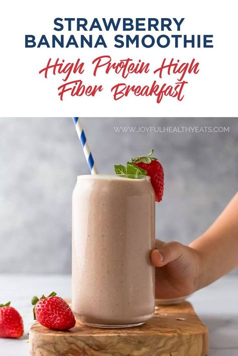 High Fiber Protein Smoothie, Fiber Protein Shake, Protein Smoothie With Oats, High Fiber Protein Shakes, High Fiber Smoothies Breakfast, High Protein High Fiber Smoothie, Homemade Protein Smoothies, High Fiber High Protein Smoothies, High Fiber Smoothie Recipes