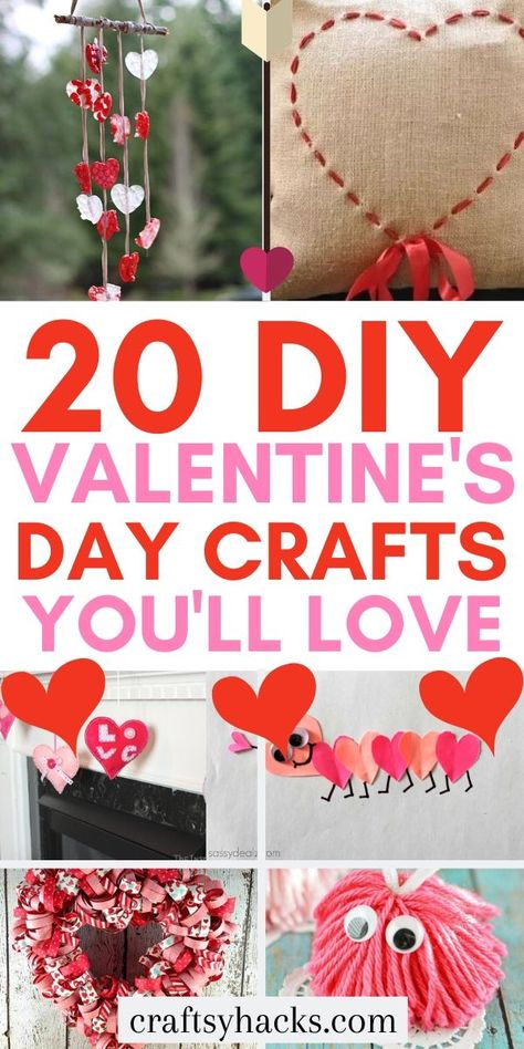 Try these Valentine's day crafts that you can make with kids and friends. Use these diy crafts to decorate on Valentine's day and make sure to have fun with it! Valentines Diy Kids, February Crafts, Valentine's Day Crafts, Easy Valentine Crafts, Diy Valentine's Day Decorations, Valentine's Day Crafts For Kids, Diy Valentines Decorations, Valentine Crafts For Kids, Valentines Day Activities