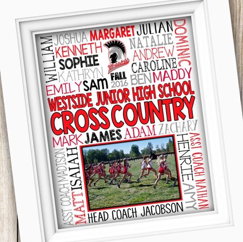 Cross Country Coach Gift Ideas, Cross Country Decorations, Cross Country Gifts, Cross Country Gift Ideas, Cross Country Gift, Cross Country Coaching, Sports Ideas, Senior Day, Banquet Ideas