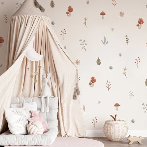 Discover charming and eco-friendly wall decals to transform any space--Explore our collections: https://www.etsy.com/shop/minimogstudio/ Transform your child's room with our enchanting Floral and Mushroom Wall Decals. These removable nursery wall stickers are perfect for creating a whimsical and inviting space.  ⭐️ Product Overview: ⭐️ A set of 36 varied wall decals. Item Details: 🌿  Eco-friendly waterproof PVC material, safe for children and the environment. 🌿  Easy to apply and remove, perfe Jungle Thema, Kids Room Wall Stickers, Floral Wall Decals, Woodland Wall, Neutral Wallpaper, Flower Wall Decals, Nursery Wall Stickers, Eco Friendly Decor, Stickers Etsy