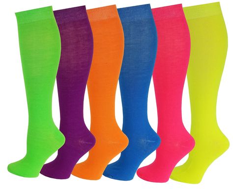 Nurse Socks, Instagram Model Outfits, Womens Compression Socks, Blue Emoji, Knit Leg Warmers, Fancy Design, Womens Knee High Boots, Colorful Socks, Neon Color