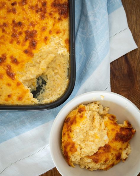 Baked Cheese Grits from a Lowcountry Matriarch | Cup of Jo Baked Cheese Grits, Cheesy Grits Recipe, Cheese Grits Casserole, Cheese Grits Recipe, Southern Grits, Grits Casserole, Gullah Geechee, Cheesy Grits, Grits Recipe