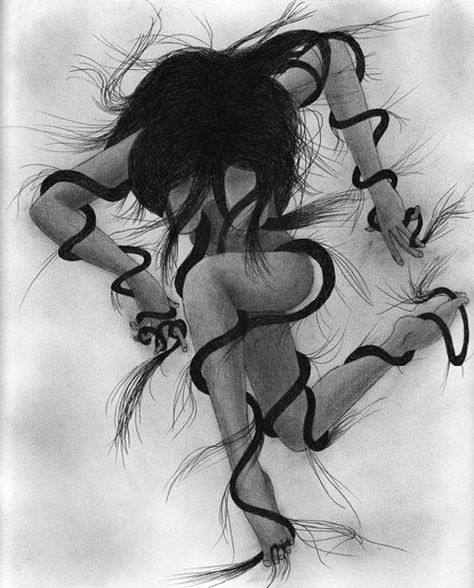 My drawing of Sophia "entangled" (pen and ink and graphite pencil on paper). My personal opinion is that it is my most dramatic depiction of her. Chaotic Energy, Freedom Art, Beautiful Energy, Healing Art, Different Art Styles, Healing Arts, Inner Healing, Drawing Prints, Emotional Healing