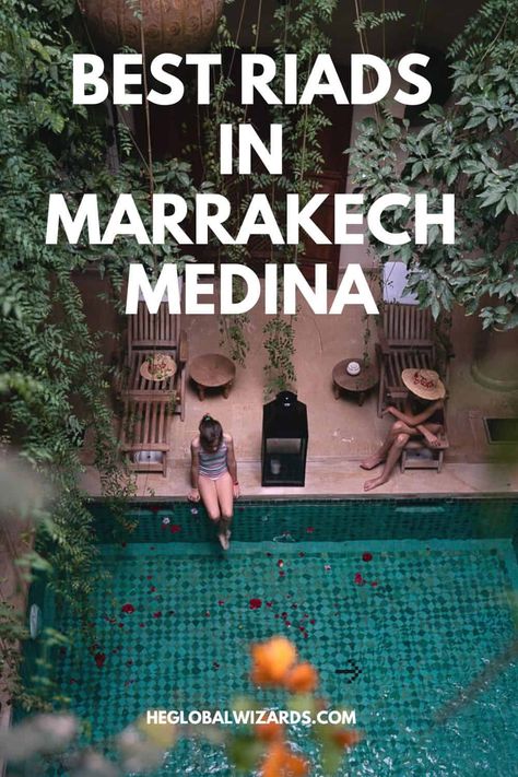 Where to stay in Marrakech medina? In this article, we give you the best riads in Marrakech medina (luxury, cheap, private, family, with pool). Marrakech Riad Pool, Best Riads Marrakech, Best Riads In Marrakech, Riads In Marrakech, Medina Marrakech, Marrakech Riad, Moroccan Houses, Moroccan Riad, Riad Marrakech