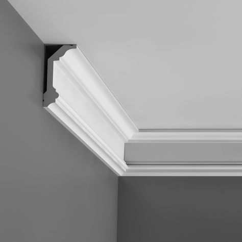 78-inch Cornice Molding (20 Pieces, 78 cornice molding), White Cornice Ceiling, Living Pequeños, Cornice Moulding, Renovated House, Office Light, False Ceiling Bedroom, False Ceiling Living Room, House Trim, Orac Decor