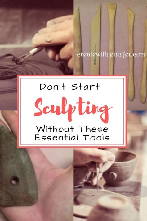 How To Sculpt Clay For Beginners, Beginner Clay Sculpting, Clay Sculpting Tools, Pottery Molds, Sculpting Tools, Sculpting Tutorials, Sculpture Techniques, Clay Sculpting, Beginner Pottery