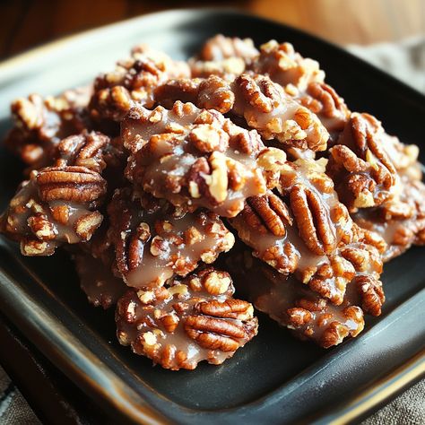 If you’re a fan of sweet and nutty confections, these New Orleans Pecan Clusters are sure to become a favorite. Combining the rich flavor of toasted pecans with creamy white chocolate and a hint of ... READ MORE Chocolate Pecan Clusters Candy Recipes, Pecan Chocolate Clusters, Pecan Clusters Easy, New Orleans Pecan Clusters, White Chocolate Cranberry Pecan Clusters, Chocolate Covered Pecans Recipe, New Orleans Desserts, Pecan Clusters Recipe, Chocolate Pecan Clusters