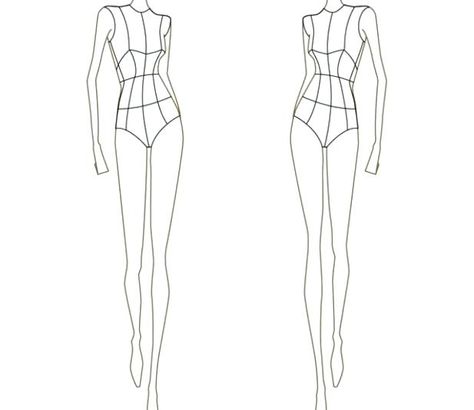 Image Result For Fashion Drawing Template Illustration Printable - Body Sketch For Fashion Design Body Sketch For Fashion Design, Woman Body Sketch, Sketch Body, Fashion Sketch Template, Fashion Sketches Men, Drawing Anime Bodies, Croquis Fashion, How To Sketch, Fashion Model Sketch