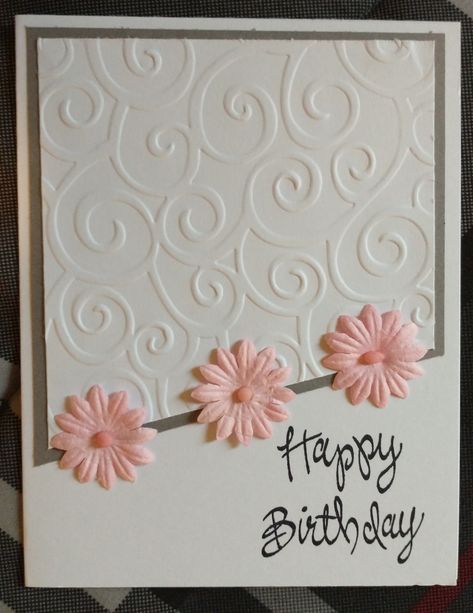 Birthday Cards For Women Handmade Simple, Handmade Birthday Cards For Females, Feminine Birthday Cards Handmade, Birthday Card Female Handmade, Hand Made Birthday Cards For Women Simple Paper Crafts, Female Birthday Cards, Happy Birthday Cards Handmade, Butterfly Birthday Cards, Birthday Card Ideas