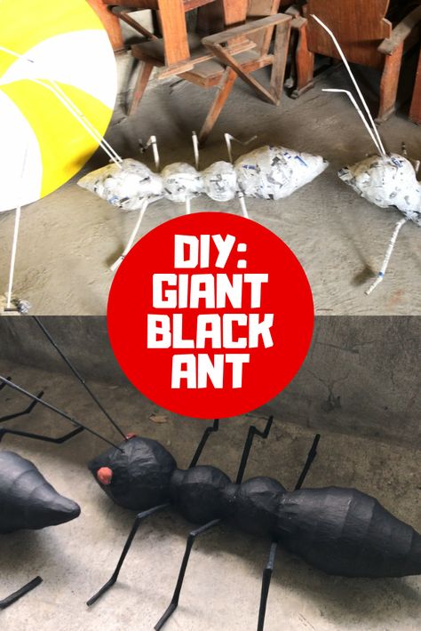 Let's do another DIY! Let's turn those old sheets of newspaper and cardboard boxes into some oversized/giant ants! Magnify Vbs Decor, Magnified Vbs Decorations, Giant Decorations Diy, Honey I Shrunk The Kids Decorations, Magnified Vbs Decor, Lifeway Vbs 2025 Magnified Decorations, Giant Bugs Diy, Vbs Magnified 2025, Lifeway Vbs 2025 Magnified