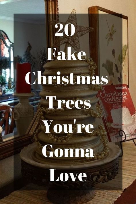 20 Fake Christmas Trees You're Gonna Love- Christmas is right around teh corner. Not everyone is into the classic pine Christmas tree and thats okay! Give your home the Christmas spirit with a DIY fake Christmas tree. #hometalk #Christmas #tree #faketree #diy #diychristmas #christmas #christmasdecor #holiday #holidaydecor #winter #winterdecor #home Diy Floating Christmas Tree, Christmas Tree Ideas Without A Tree, Christmas Tree No Tree Ideas, Diy Fake Christmas Tree, Christmas Tree Ideas Diy How To Make, Upcycle Fake Christmas Tree, Christmas Tree Alternatives Ideas, Door Christmas Tree Diy, Christmas Tree Frames Ideas