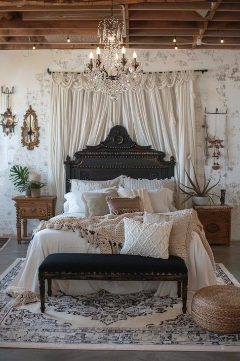 Luxury Boho Bedroom, Boho Girls Bedroom, Opulent Bedroom, Luxury Boho, Whimsical Nature, Victorian Bedroom, Boho Bedroom Ideas, Sanctuary Bedroom, Serene Bedroom