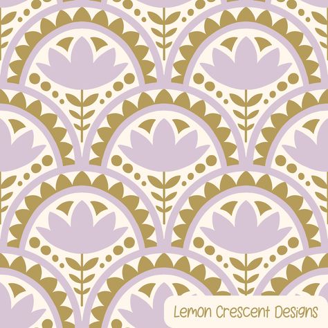 Flower Tile Pattern, Scallop Pattern, Tulip Pattern, Indian Patterns, Textile Pattern Design, Ornate Design, Pattern Seamless, 70s Retro, Tropical Pattern