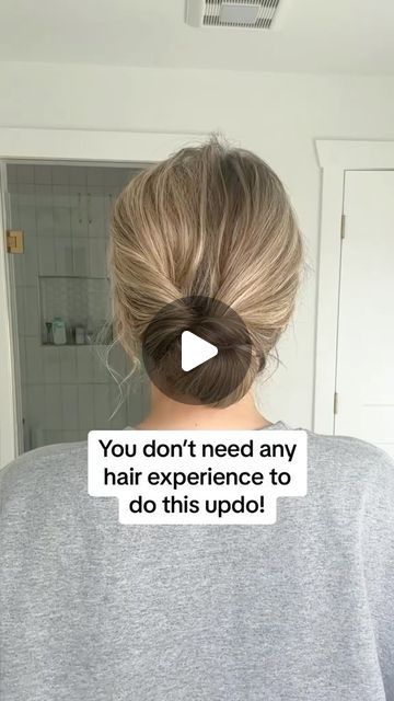 Lainey Ostrom | You don’t have to have hair experience to be able to do this updo! It’s quick, easy, and cute 😍 - #updohairstyles #updostyles #qui... | Instagram Diy Updo For Medium Hair, Cute Updos For Wedding Guest, Cute Easy Updos For Wedding, Simple Party Updos, Cute Updo For Wedding Guest, Side Bun For Wedding, Easy Low Bun For Wedding Guest, Easy Updo With Layers, Easy Hair Updos Wedding Guest