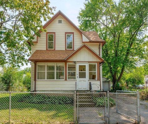 Circa 1910 Iowa Fixer Upper $59,900 - Old Houses Under $50K 1910 House, Mudroom Laundry Room, Enclosed Porches, Comfortable Home, Laundry Mud Room, Rec Room, Detached Garage, Fenced In Yard, Baseboards