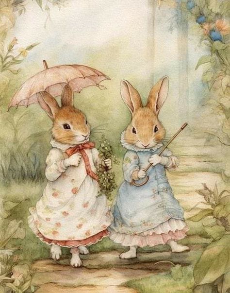 Beatrix Potter Illustrations, Lapin Art, Peter Rabbit And Friends, Rabbit Illustration, Storybook Art, Vintage Rabbit, Rabbit Art, Bunny Art, Fairytale Art