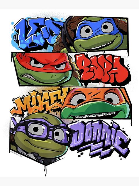 Ninja Turtles Art Draw, Ninja Turtle Drawing, Ninja Turtles Mutant Mayhem, Turtles Forever, Graffiti Names, Mutant Mayhem, Tmnt Characters, Funny Vinyl Decals, Teenage Mutant Ninja Turtles Art