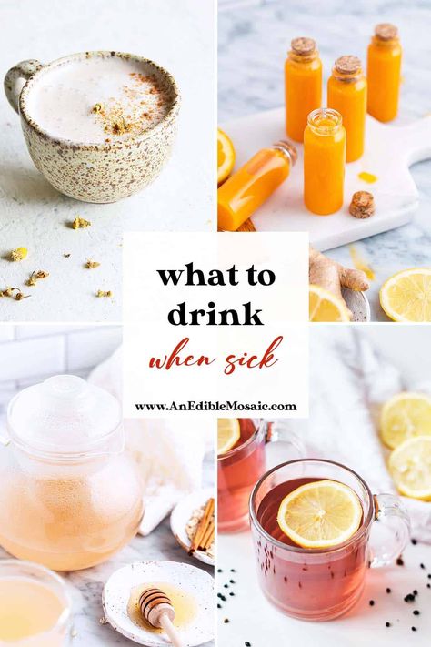 what to drink when sick pin Drink For Sickness, Best Drink For A Cold, Teas To Drink When Sick, Drinks For A Cold Remedies, Drink For When Your Sick, Best Tea To Drink When Sick, Tea When Your Sick, Foods For A Cold Feel Better, What Tea To Drink When Sick