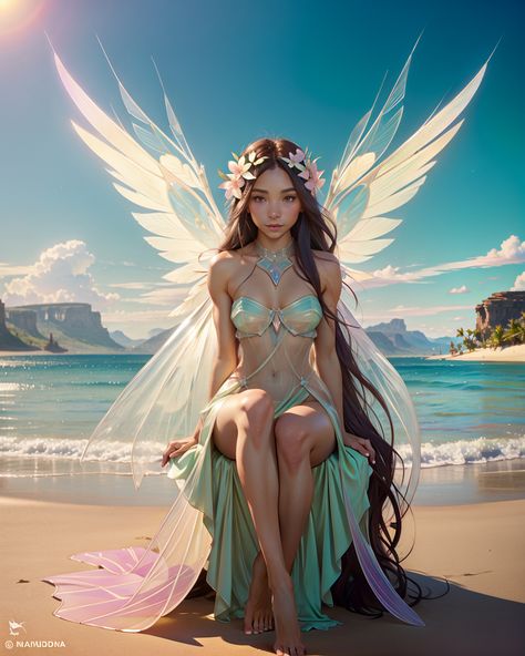 #inacofairy#pixie#ai#aiart#beach#sunny#swimsuit#wings#fairy#sunbathing Mtg Proxies, Wings Fairy, Girl Beach, Fairy Girl, Beautiful Fairies, Fairy Art, Art Girl, Comic Art, Halloween Costume