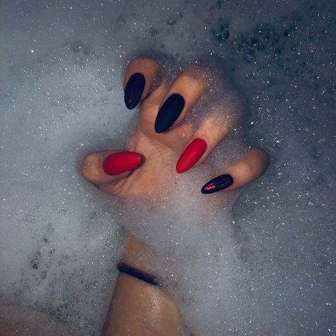 Harley Quinn Nails, Edgy Nails, Grunge Nails, Summer Acrylic Nails, Dream Nails, Fire Nails, Pretty Acrylic Nails, Short Acrylic Nails, Best Acrylic Nails