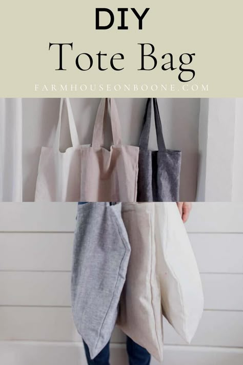 Sewing Market Bag, Easy Linen Sewing Projects, Minimalist Sewing Projects, How To Make Shopping Bags, Linen Bag Pattern, Linen Diy Projects, Diy Quilted Tote Bag, Beginner Tote Bag Sewing Projects, Diy Grocery Bags Free Pattern