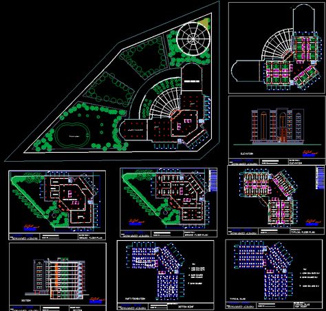 Hospital Design Architecture Floor Plans, Hotel Design Architecture Concept, Hotel Project Architecture Floor Plans, Hotel Plan Architecture Projects, Hotel Lobby Floor Plan, Lobby Floor Plan, Hotel Project Architecture, Hotel Drawing, Site Development Plan