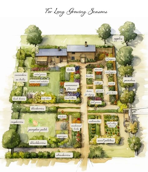 Large Vegetable Garden Planning: Sample Layouts and Tips for Success : Hearts Content Farmhouse Large Vegetable Garden, Homestead Garden Layout, Vegetable Garden Layout Design, Eclectic Garden, Garden Planning Layout, Backyard Garden Layout, Garden Layout Vegetable, Farm Layout, Vegetable Garden Planning