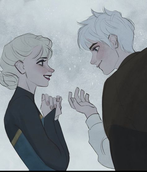 Check Yes Juliet, Jelsa Fanart, Jack Frost And Elsa, Jack And Elsa, Disney Kingdom, Images Disney, Disney Crossovers, Disney Images, Ship Drawing