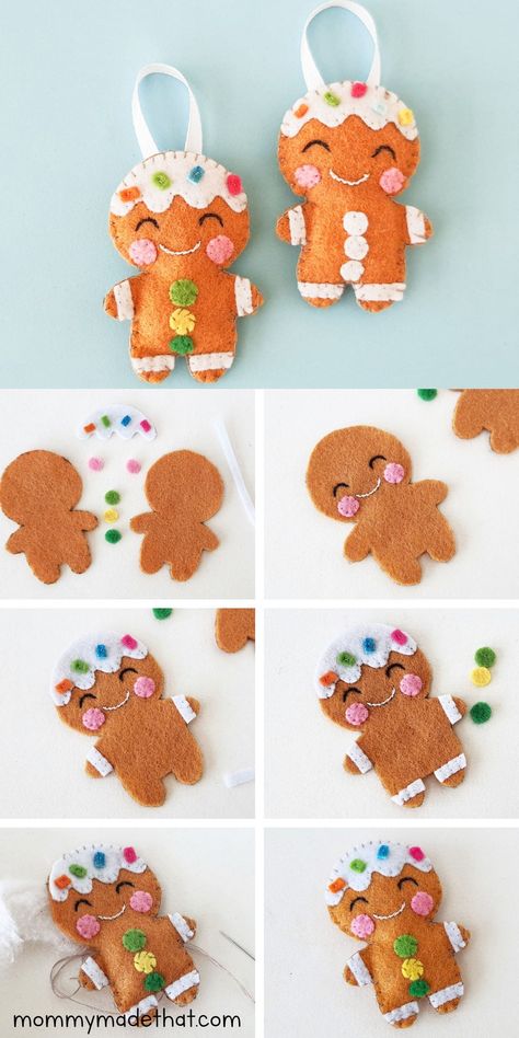 Gingerbread Man Felt Pattern, Gingerbread Felt Pattern, Felt Gingerbread Man Pattern, Diy Gingerbread Man Ornaments, Gingerbread Felt Ornaments Diy, Diy Felt Gingerbread Man, Gingerbread Patterns Printable, Felt Crafts Patterns Templates Free Printable, Diy Felt Christmas Ornaments Patterns Free Printable