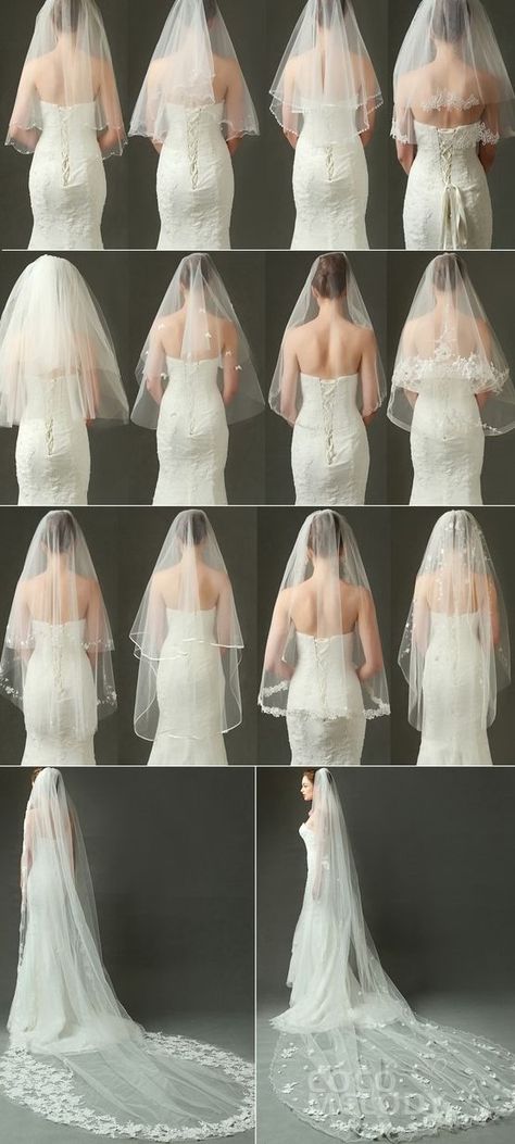 The Best help to Choose any style and length of veil for your Wedding Day#shortveil#fingertipVeil#longveil#Trainveil#www.noosaweddingring.com Veils Bridal Over Face Short, Big Veil Wedding, Bridal Veil Lengths, Vail For Bride, Waltz Length Wedding Veil, Vail For Wedding Dress, Unique Bridal Veils And Headpieces, How To Make Veil Bridal, Wedding Dresses And Veils