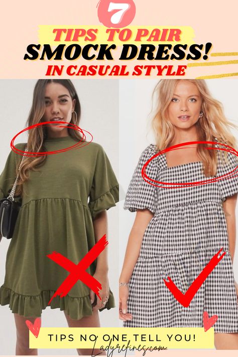 7 Tips to wear smock dress in a summer style. Lady Refines. smock dress outfit, smock dress pattern, smock dress summer, smock dress street style, smock dress street style, smock dress outfit casual, Fashion advice woman tips, fashion ideas outfits, woman outfit ideas,fashion advice woman style, woman outfit, woman clothes, woman dresses, woman fashion, woman fashion 2021, Denim Smock Dress Outfit, Smock Dress Outfit Winter, Smock Top Outfit, Black Smock Dress Outfits, Smock Dress Outfit Summer, Smocked Dress For Women, White Smock Dress, Smock Dress Pattern, Woman Outfit Ideas