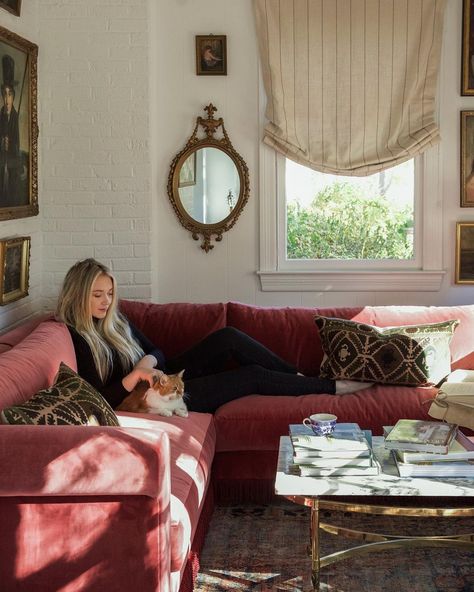 Carley Page Summers on Instagram: “I’ll always have such a soft spot for this sun room in our last home 🤍featuring our Max sectional with fringe with @riverandbord shot by…” Carley Page, Modern Bench Seat, Formal Living, Formal Living Rooms, Bohemian Home, Interior Design Trends, Chair And Ottoman, Furniture Chair, Contemporary Design