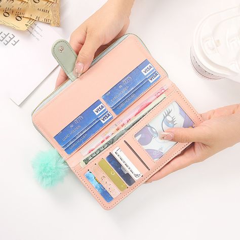 Wallets for Women Large Capacity Hasp Zipper Coin Purse Pu Leather Card Holder Multi Card Organizer Zipper Coin Purse, Phone Wristlet, Card Organizer, Pu Leather Wallet, Leather Card Holder, Coin Bag, Mobile Phone Bag, Money Bag, Passport Cover