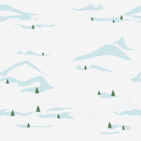 Seamless pattern of winter snowy hills. Travel landscape, winter skiing resort. Mountain panorama. Vector art print Winter Seamless Pattern, Skiing Resort, Snowy Hills, Mountain Panorama, Landscape Winter, Winter Skiing, Travel Landscape, Winter Landscape, Ski Resort