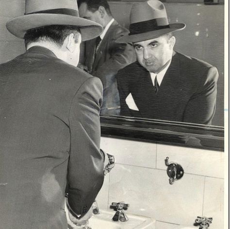 Mickey Cohen Washing his hands. Mickey Cohen, American Gangster, La Confidential, Real Gangster, Mafia Gangster, Conway Twitty, Honor Society, History People, Bonnie Clyde