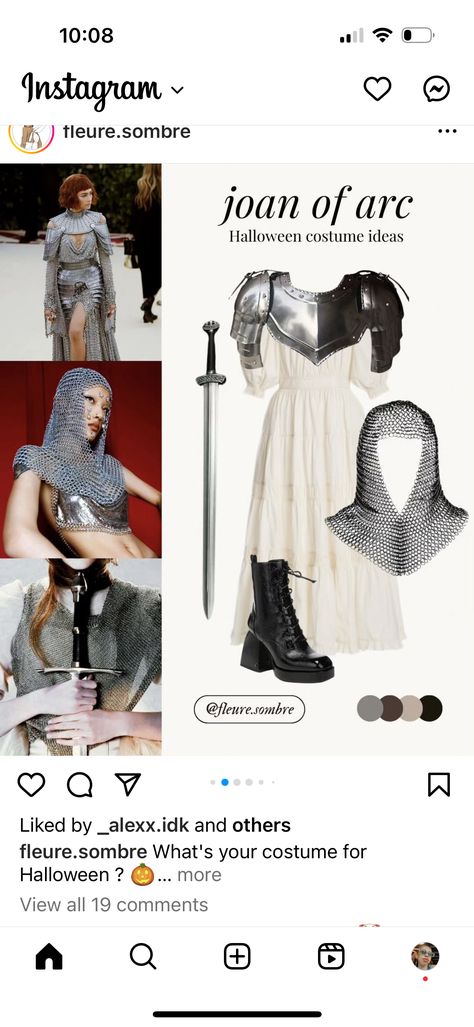 Joan Of Arc Halloween Costume Diy, Knight Costume Halloween, Joan Of Arc Outfit, Joan Of Arc Cosplay, Knight Costume Women, Joan Of Arc Costume Diy, Medieval Halloween Costumes, Ophelia Costume, Joan Of Arc Aesthetic