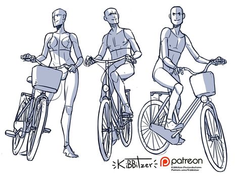 Riding bike reference sheet -PREVIEW- | kibbitzer on Patreon Riding A Bike Drawing Reference, Anime Riding Bike, Riding Bike Drawing Reference, Biking Reference, Riding A Bike Reference, Riding Bike Reference, Reading Reference Pose, Riding A Bike Drawing, Reading Drawing Reference