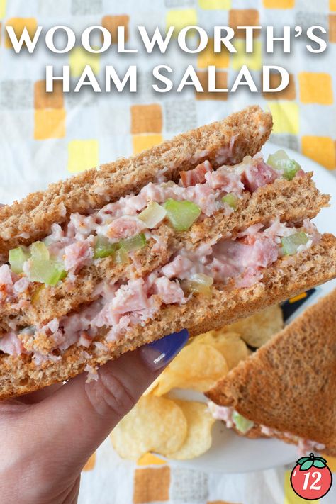 Woolworth’s Ham Salad | 12 Tomatoes Woolworths Ham Salad, Woolworths Ham Salad Recipe, Woolworth Ham Salad Recipe, Old Fashioned Ham Salad, Ham Salad Sandwich Recipe, Best Ham Salad Recipe, Ham Salad Recipe Easy, Best Ham Sandwiches Ever, Ham Salad Recipe With Bologna