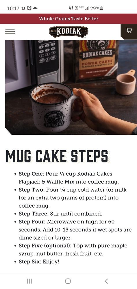 Diy Kodiak Cakes Microwave Recipe, Kodiak Cake Mug Brownie, Kodiak Microwave Muffin, Kodiak Cake Mug Recipe, Mug Cake Kodiak Cakes, Kodiak Mug Cake Microwave, Kodiak Pancake Mug Cake, Kodiak Cake Mug Cake, Kodiak Pancake Mix Mug Cake