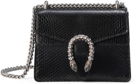 Dionysus python mini shoulder bag Gucci Snake Bag, Gucci Dionysus Black, Gucci Dionysus Super Mini, Gucci Snake, Snake Bag, Handbags Gucci, Python Handbags, Structured Handbags, Gucci Mini