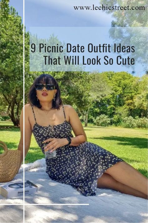 9 Picnic Date Outfit Ideas That Will Look So Cute -  #Cute #DATE #Ideas #Outfit #Picnic Evening Picnic Outfit, Summer Picnic Outfit Women, Picnic Chic Outfit, Cute Picnic Date Outfits, Picnic Attire For Women, Outfit For Picnic Casual, Park Date Outfit Summer, Cute Picnic Outfits Summer, Dresses For Picnic