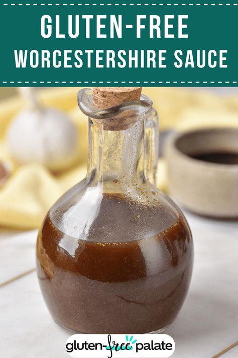 This gluten-free Worcestershire sauce is everything you hoped for and more. It has the distinct sweet, tangy, and spicy flavor you know, and it is so easy to make at home. Worcestershire Sauce Substitute, Gluten Free Worcestershire Sauce, Worcestershire Sauce Recipes, Gluten Free Meatloaf, Gluten Free Gravy, Gluten Free Sauces, Gluten Free Living, Steak Sauce, Gluten Free Recipes Easy