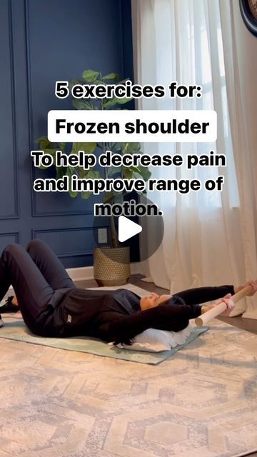 RehabWellnessPT on Instagram: "Read caption for important details👇🏻  If you have frozen shoulder or any other shoulder injury, because of which you are suffering from pain and difficulty with shoulder movements, like reaching overhead and behind back, then these exercises will help you decrease the pain, improve your range of motion, and prevent further shoulder stiffness  In the video, I am using a wooden dowel, but you can use anything you can find at home like an umbrella or broomstick to do these exercises.  Do each exercises in a comfortable range without causing too much increase in your pain, but at the same time you should feel some stretch at the end of range. Hold the end position for 5 to 10 seconds to help the tissues relax and stretch out. Do one to two sets of 10 repetition Shoulder Range Of Motion Exercises, Shoulder Pain Exercise, Shoulder Stretches For Pain, Frozen Shoulder Pain, Shoulder Stiffness, Frozen Shoulder Exercises, Shoulder Range Of Motion, Shoulder Pain Exercises, Sore Shoulder