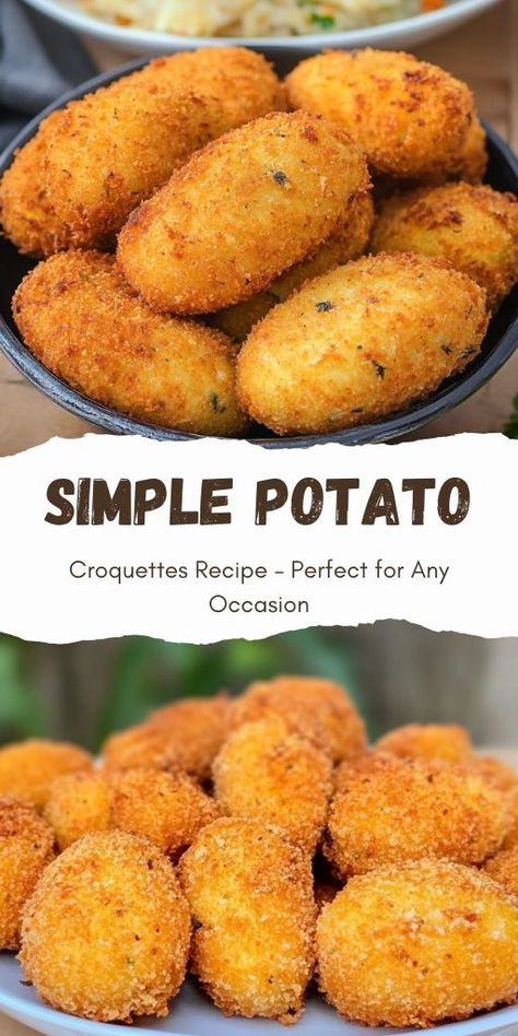 Potato Croquettes Recipe, Potato Croquette Recipe, Croquettes Recipe, Potato Croquettes, How To Make Potatoes, Grated Potato, Parsley Potatoes, 15 Minute Meals, Delicious Dishes